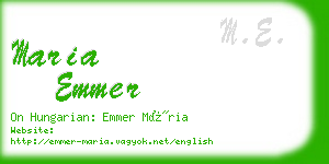 maria emmer business card